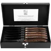 Laguiole STYLE DE VIE LUXURY LINE 6 STEAKMESSEN WENGÉ ZWART