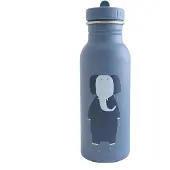 Trixie Drinkfles - Mrs. Elephant - RVS Waterfles voor kinderen - 500ml - Lekvrije Fles - Blauw - Olifant