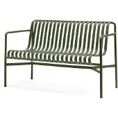 HAY Palissade Dining bank met armleuningen Olive