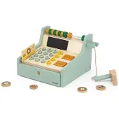 Trixie Houten Speelgoed - Kassa - Speelgoedwinkel met scanner - Inclusief geld en pinpas - Vanaf 3 jaar - Voor Jongens en Meisjes