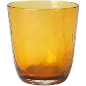 Broste Copenhagen Hammered glazen 33,5cl amber - set van 12 stuks
