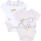 Disney 2x Dumbo beige baby romper