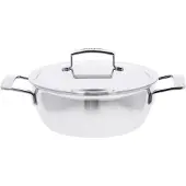 Demeyere Conische Braadpan met dubbelwandige deksel 'Silver 7' Ø24cm / 3.25L