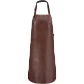 Witloft buffelleder schort full grain chocolat