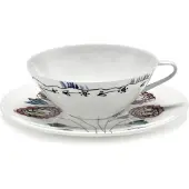 Serax Midnight Flowers Koffiekop Laag met Schotel Anemone Milk