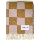 Maison Deux Checkerboard Plaid - Terra / Roze-130 x 200 cm