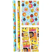Benza Emoji - Smiley cadeau inpakpapier 200 x 70 cm – 5 Rollen
