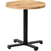 vidaXL Bistrotafel rond Ø70x75 cm ruw mangohout
