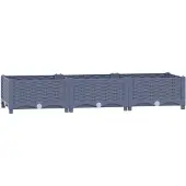 vidaXL Plantenbak verhoogd 120x40x23 cm polypropyleen