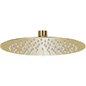 vidaXL Regendouchekop rond 20 cm roestvrij staal goudkleurig