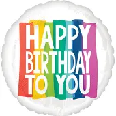 Anagram Ballon Rainbow Wishes 71 Cm Folie Wit