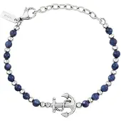 Breil Armband 'Soundwave' donkerblauw / zilver