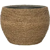 Pottery Pots - Plantenbak - Abby L - H44,5cm x Ø51,5cm - Light Grey horizontally ridged