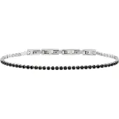 Breil Armband 'Tennis' zwart / zilver