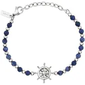Breil Armband 'Soundwave' donkerblauw / zilver