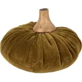 Clayre & Eef Decoratie Pompoen Ø 12x10 cm Groen Stof Groen