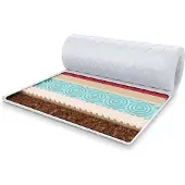 FDM FRUTI MET KOKOS Topmatras 160x200 cm - Hoogte 5 cm H3 - Koudschuim Topmatrassen Topper Topdekmatras - HR H30 en Kokos - - Antiallergisch