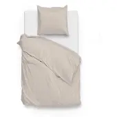 Zo! Home Dekbedovertrek Lino Sandy Beige - 100% Katoen - 140 x 200/220 cm