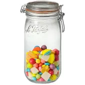 Le Parfait 4x Luchtdichte weckpot transparant glas 1.5 liter - Weckpotten