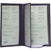LeonDesign Autopapieren mapje - Compact - Leer - Paars
