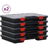 vidaXL Assortimentsbakken, 10 stuks, 40x30x5 cm, polypropyleen