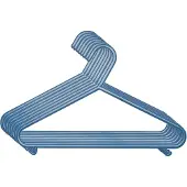 Bieco Kledinghangers van kunststof 8 stuks - blauw