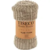 Tiseco Plaid Home Studio Ribble Taupe-130 x 160 cm