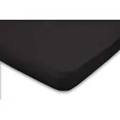 Eleganzzz Topper Hoeslaken Jersey Katoen Stretch - zwart 160x210/220cm - 180x200cm