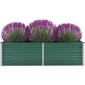 vidaXL Plantenbak verhoogd 160x40x45 cm gegalvaniseerd staal groen