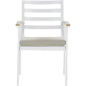 Beliani CAVOLI - Tuintafelset-Wit-Aluminium