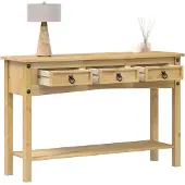 vidaXL Consoletafel "Corona" 114x34,5x73 cm massief grenenhout