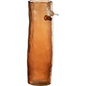 J-Line vaas Lang Vogel - glas - oranje - large - 32 cm hoog