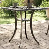 vidaXL Tuintafel 53x53x53 cm gietaluminium bronskleurig