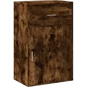 vidaXL Opbergkast 56,5x39x90 cm bewerkt hout gerookt eikenkleurig