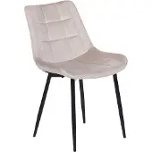Beliani MELROSE - Eetkamerstoel set van 2 - Taupe - Fluweel
