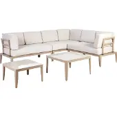 Beliani RIMA III - Loungeset-Beige-Aluminium