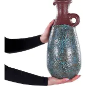 Beliani VELIA - Decovaas-Blauw-Terracotta