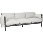 Beliani ESPERIA - Tuinbank 3-zits - Lichtgrijs - Aluminium