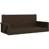 vidaXL Schommelbank 119x56x48 cm poly rattan bruin