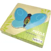 Beleduc Houten lagenpuzzel vlinder - - vanaf 24 maanden