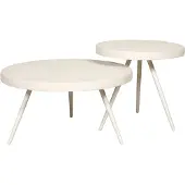 Woonexpress Salontafel Cordes Wit - set 2 stuks