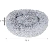 Purlove Pluizig hondenbed, 60 cm - grijs