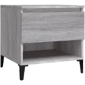 vidaXL Bijzettafel 50x46x50 cm bewerkt hout grijs sonoma eikenkleur