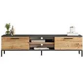 Skye Decor Locelso TV-meubel | 100% Melamine Gecoat | 18mm | 160cm breed | Atlantic Pine Antraciet