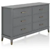 DOMUS Westerleigh-Dressoir - 6-laden - Grafietgrijs