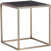 Loft 24 Ulrich|Bijzettafel in Antiq Messing Walnoot look