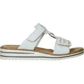 Rieker Muiltjes beige / zilver / wit