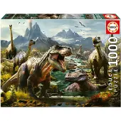 Educa Puzzel Ferocious dinosaurs 1000 Onderdelen