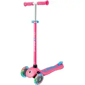 Globber 3-Wiel Step - Primo Plus Lights Fuchsia - roze paars - lichtgevende wielen - in hoogte verstelbaar - vanaf 3 tot 9 jaar