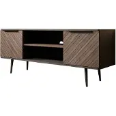 Meubella TV-Meubel Pedro - Donker eiken - Zwart eiken - 150 cm
